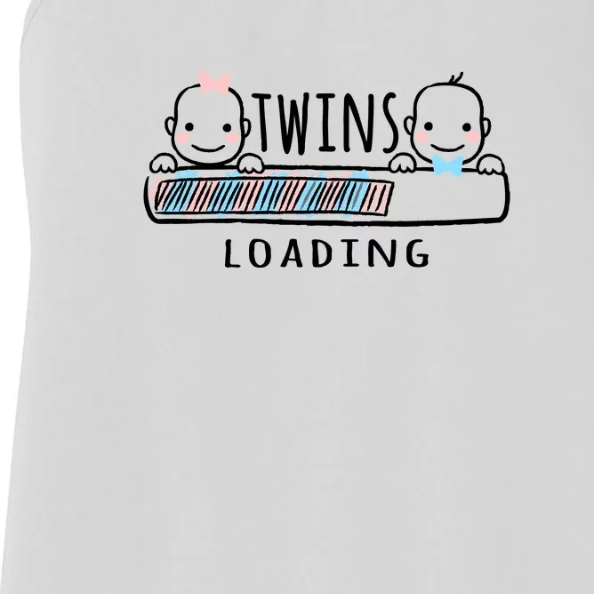 Twins loading cute twin mother Women's Racerback Tank