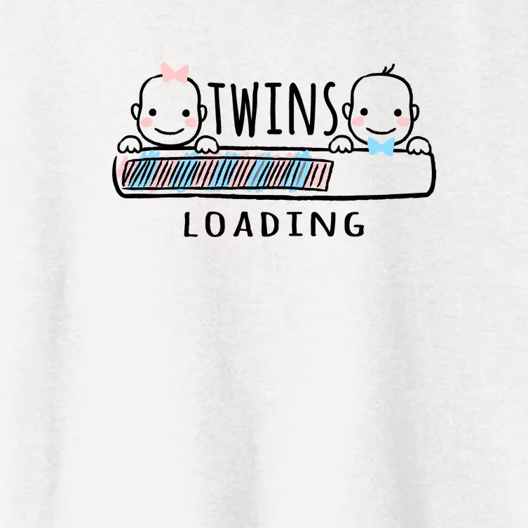 Twins loading cute twin mother Women's Crop Top Tee