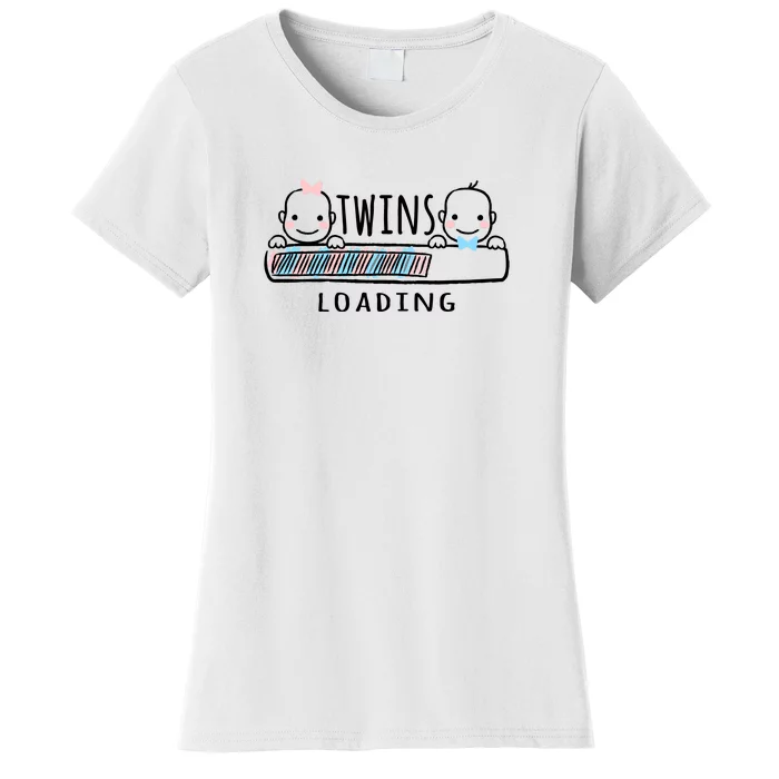 Twins loading cute twin mother Women's T-Shirt