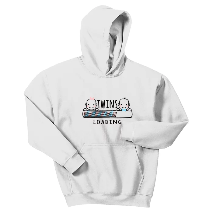 Twins loading cute twin mother Kids Hoodie