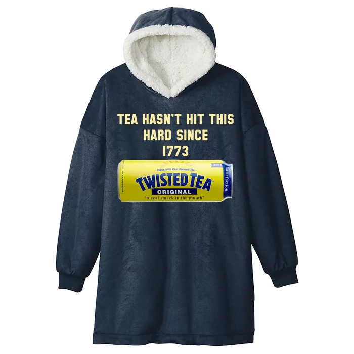 Twisted Tea Hasn't Hit This Hard Since 1773 Hooded Wearable Blanket