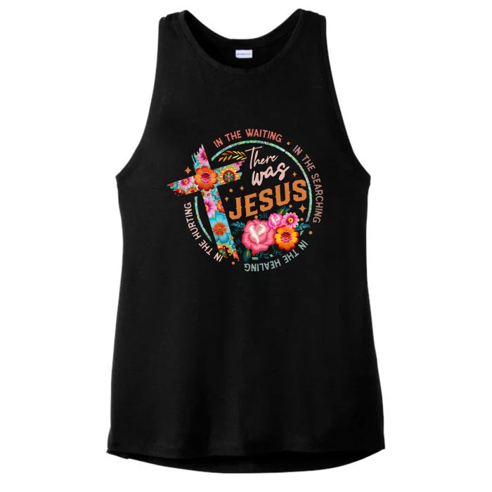 There Was Jesus In The Waiting Ladies Tri-Blend Wicking Tank