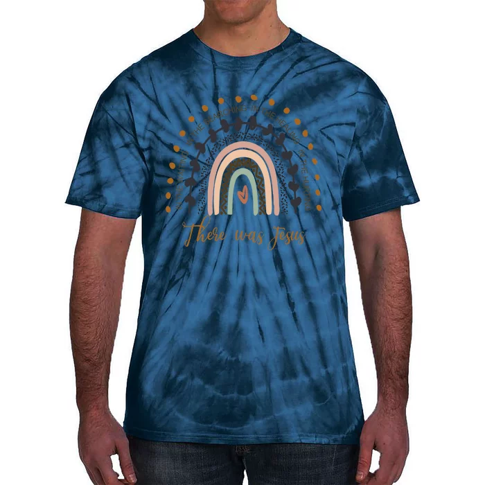 There Was Jesus Unisex Christian Religious Rainbow Vintage Tie-Dye T-Shirt