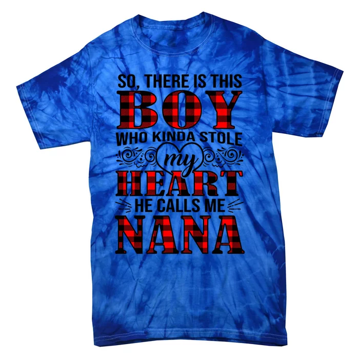 This Who Kinda Stole My Heart He Calls Me Nana Cute Gift Tie-Dye T-Shirt