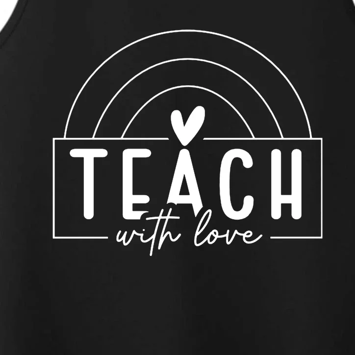 Teach With Love Heart Performance Tank