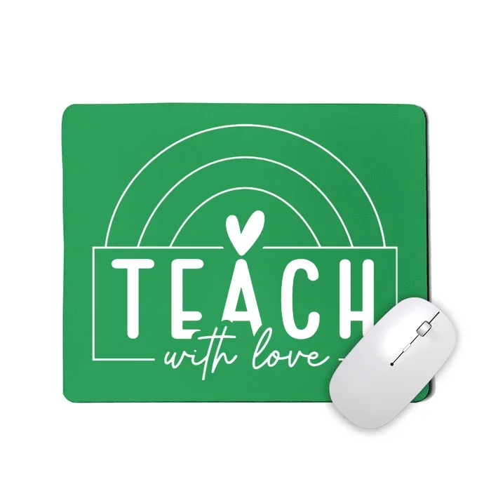 Teach With Love Heart Mousepad