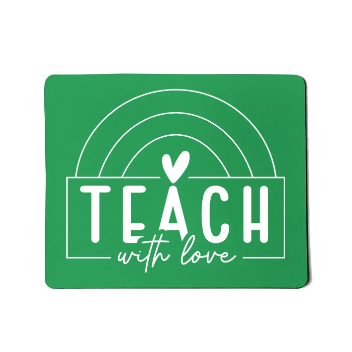 Teach With Love Heart Mousepad