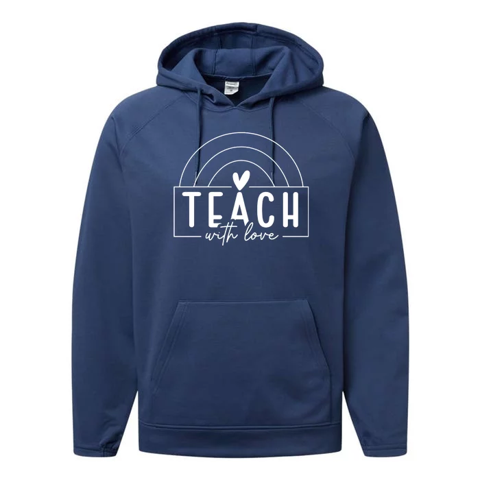 Teach With Love Heart Performance Fleece Hoodie