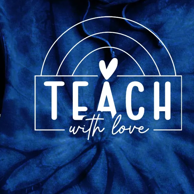 Teach With Love Heart Tie Dye Hoodie