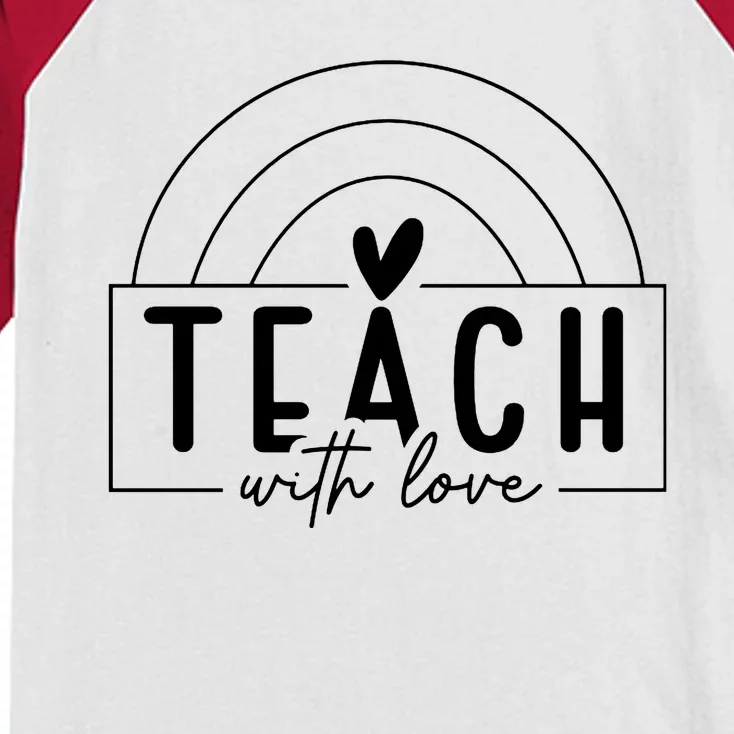 Teach With Love Heart Kids Colorblock Raglan Jersey