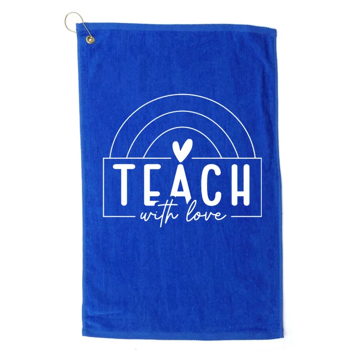 Teach With Love Heart Platinum Collection Golf Towel