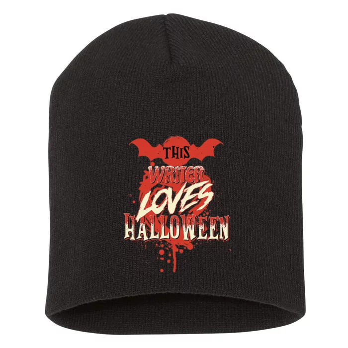 This Writer Loves Halloween For Journalists And Bloggers Short Acrylic Beanie