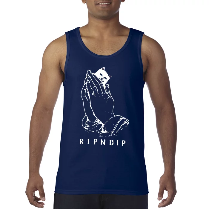 Tops Wotee Lord Nermal Pocket Cat Not Ripndip Rip N Dip Cat Tank Top