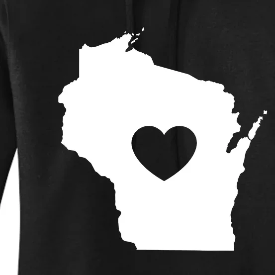 The Wisconsin Love Heart Women's Pullover Hoodie