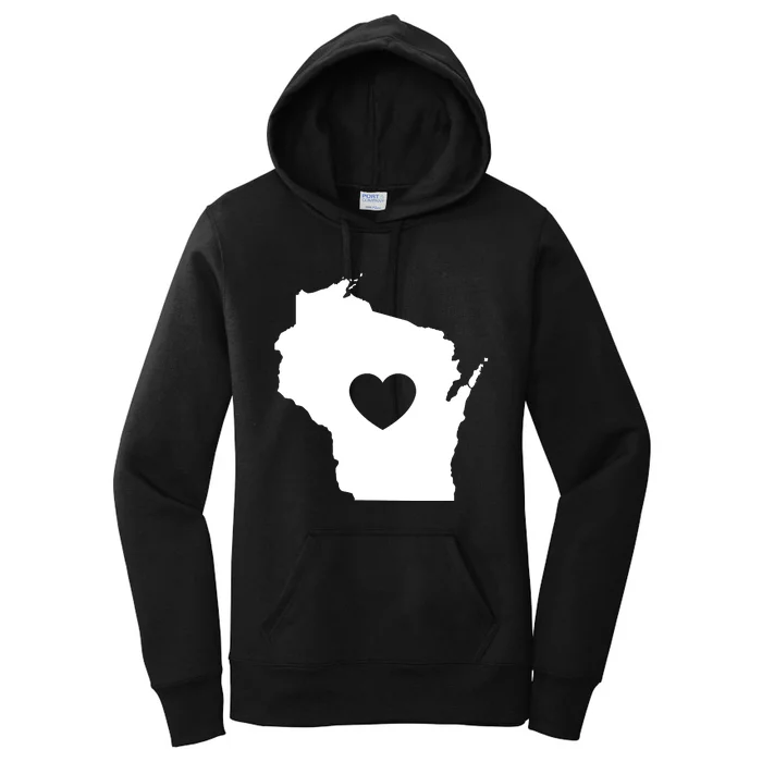 The Wisconsin Love Heart Women's Pullover Hoodie