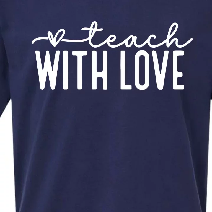 Teach With Love Teacher Life Sueded Cloud Jersey T-Shirt