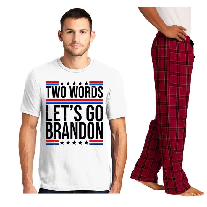 Two Words Let's Go Brandon Pajama Set