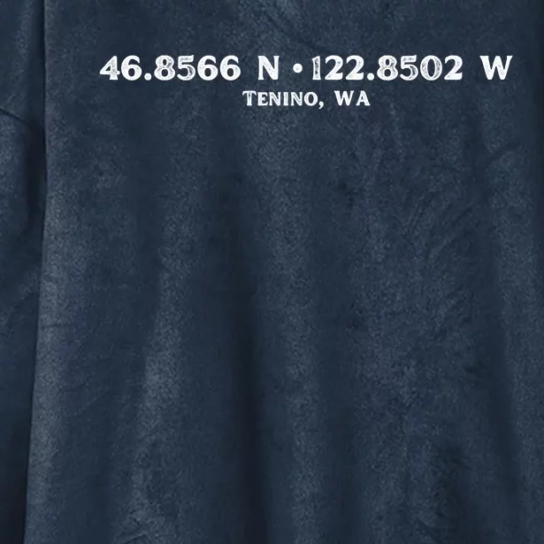 Tenino, WA Location Coordinates Hooded Wearable Blanket