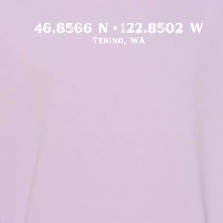 Tenino, WA Location Coordinates Garment-Dyed Sweatshirt