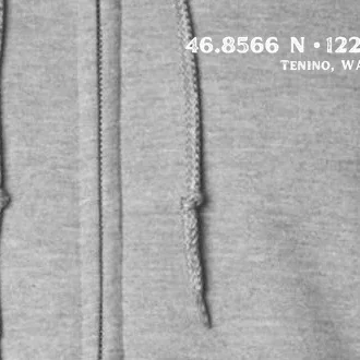 Tenino, WA Location Coordinates Full Zip Hoodie