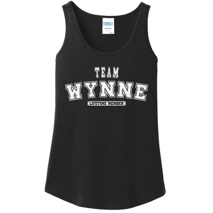 Team WYNNE Lifetime Member Family Last Name Ladies Essential Tank