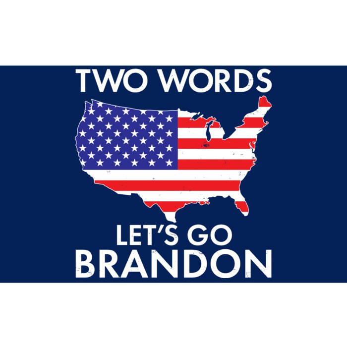 Two Words Let's Go Brandon Bumper Sticker