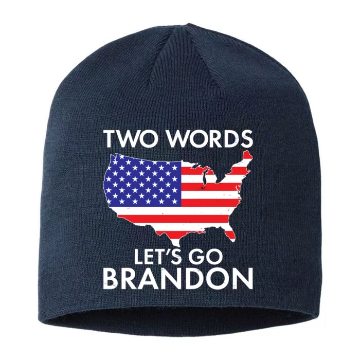 Two Words Let's Go Brandon 8 1/2in Sustainable Knit Beanie