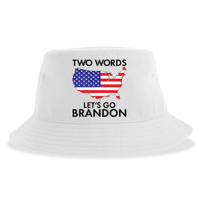 Two Words Let's Go Brandon Sustainable Bucket Hat