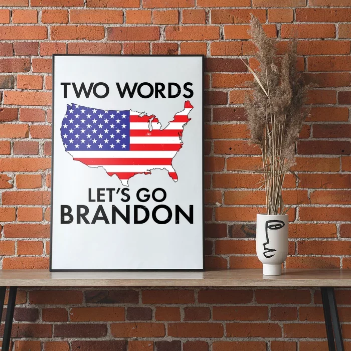 Two Words Let's Go Brandon Poster