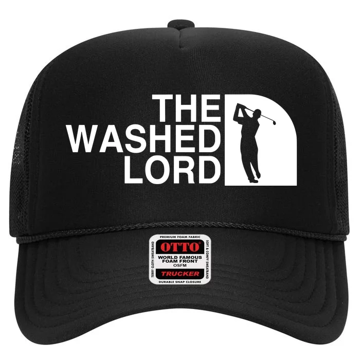 The Washed Lord Golf High Crown Mesh Trucker Hat