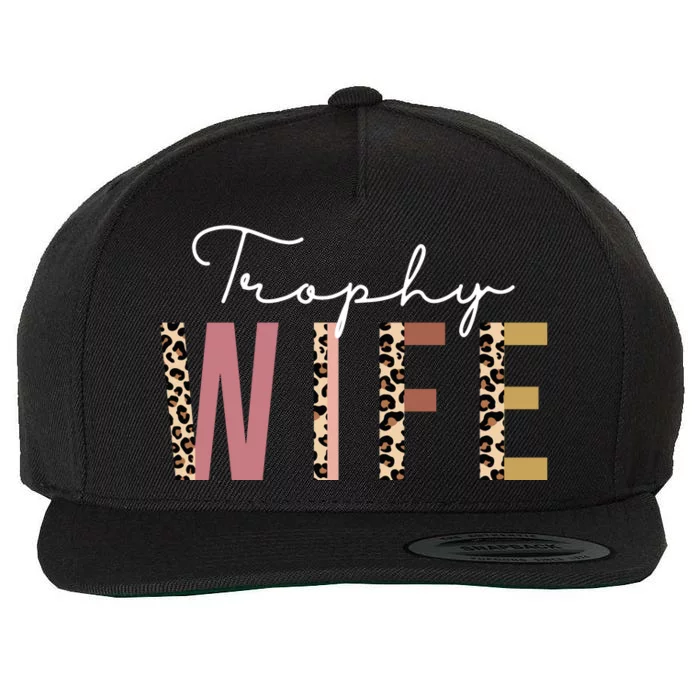 Trophy Wife Leopard Print Wool Snapback Cap