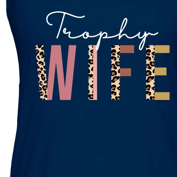 Trophy Wife Leopard Print Ladies Essential Flowy Tank