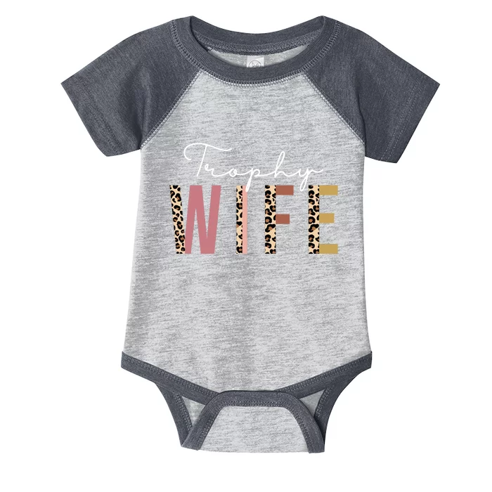 Trophy Wife Leopard Print Infant Baby Jersey Bodysuit