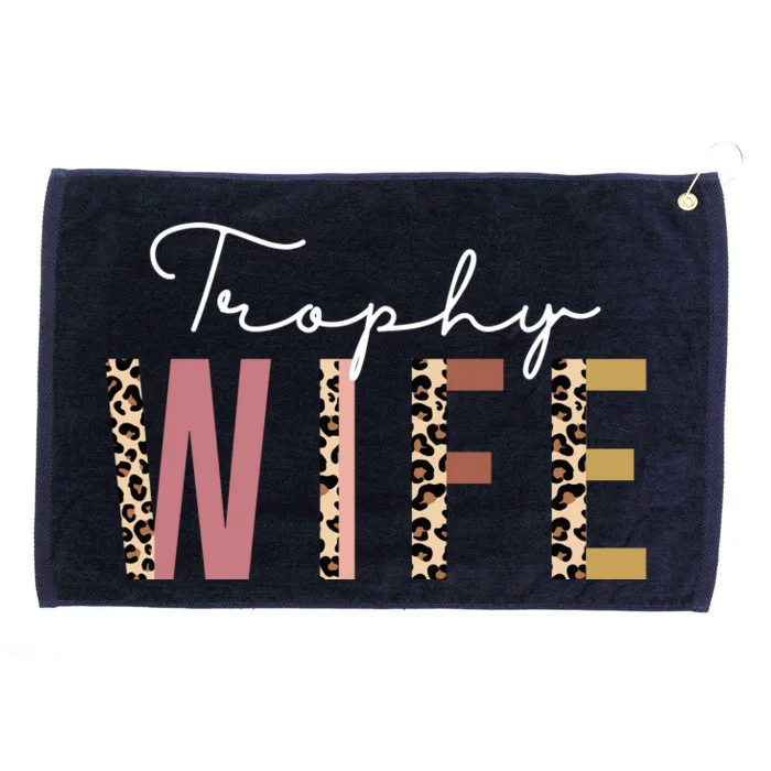 Trophy Wife Leopard Print Grommeted Golf Towel