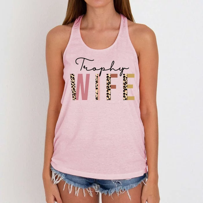 Trophy Wife Leopard Print Women's Knotted Racerback Tank