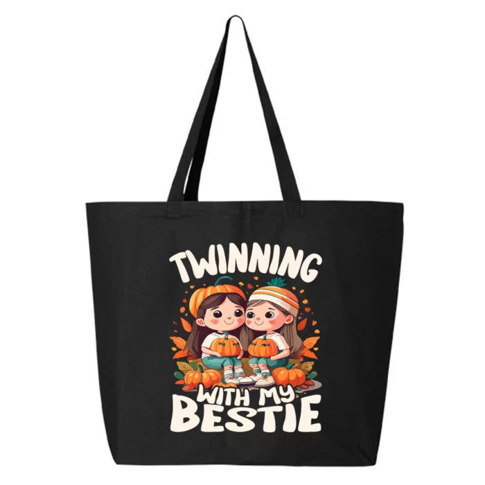 Twinning With My Bestie Spirit Week Twin Day Best Friend 70s 25L Jumbo Tote