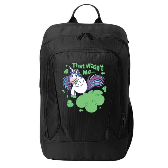 That Wasn't Me Funny Unicorn Farting City Backpack