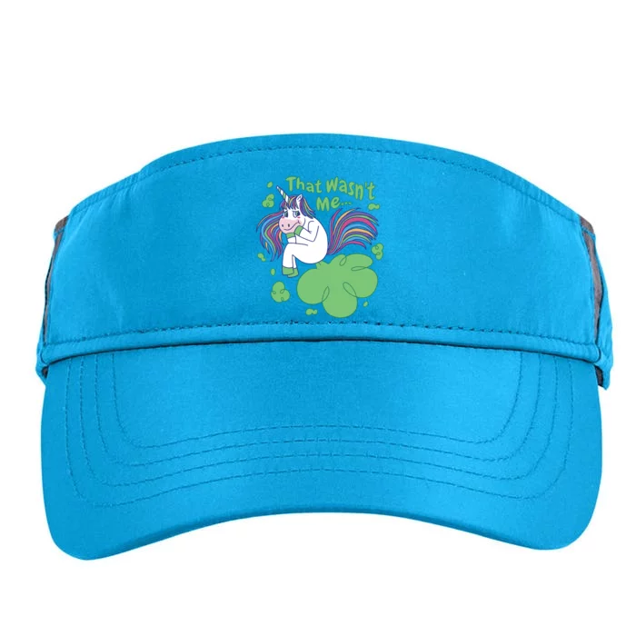 That Wasn't Me Funny Unicorn Farting Adult Drive Performance Visor