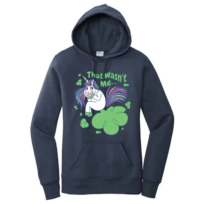 That Wasn't Me Funny Unicorn Farting Women's Pullover Hoodie