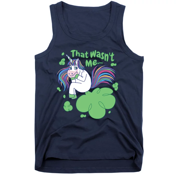 That Wasn't Me Funny Unicorn Farting Tank Top