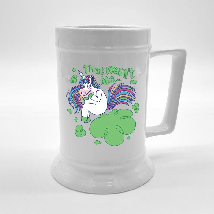 That Wasn't Me Funny Unicorn Farting Front & Back Beer Stein