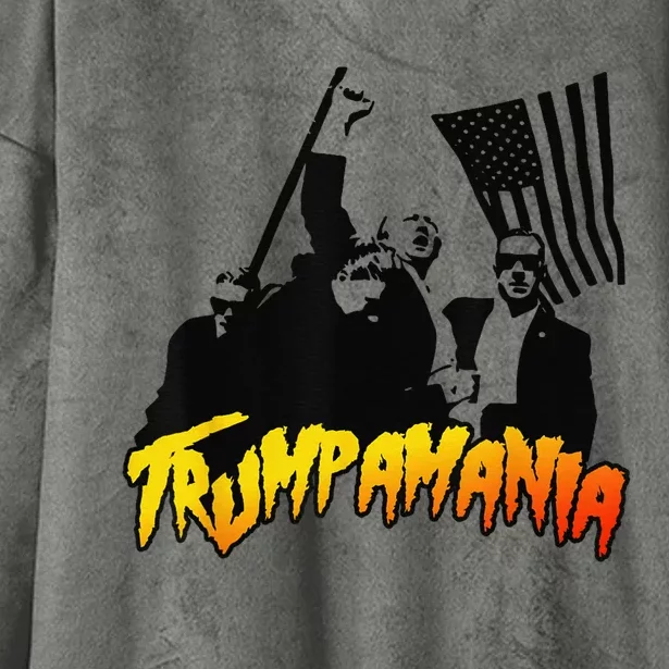 Trump Wrestling Meme Fake News Network Trump Mania Painting Hooded Wearable Blanket