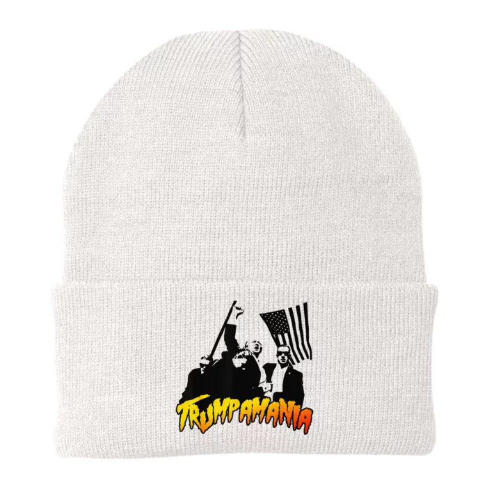 Trump Wrestling Meme Fake News Network Trump Mania Painting Knit Cap Winter Beanie