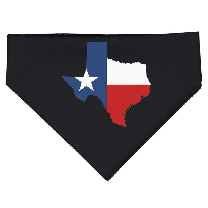 Texas Women Men Texas State Lone Star Flag Map USA-Made Doggie Bandana