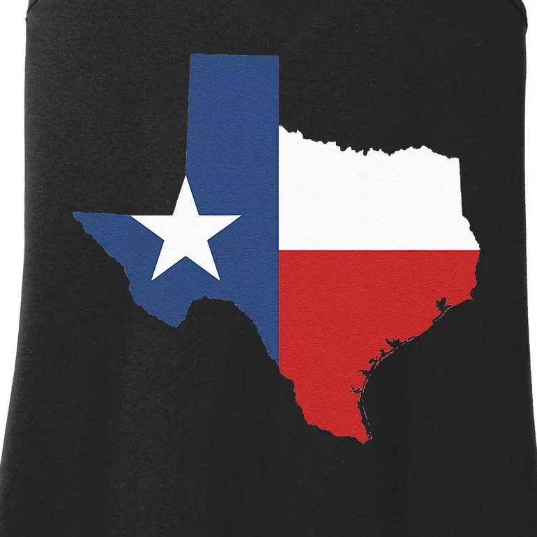 Texas Women Men Texas State Lone Star Flag Map Ladies Essential Tank