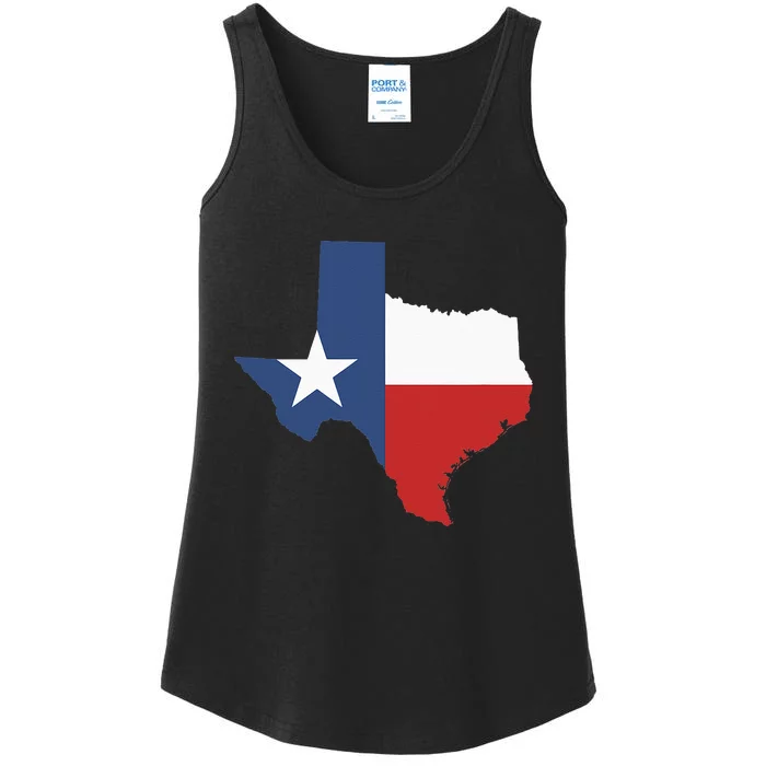 Texas Women Men Texas State Lone Star Flag Map Ladies Essential Tank