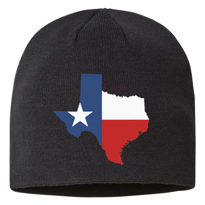 Texas Women Men Texas State Lone Star Flag Map 8 1/2in Sustainable Knit Beanie