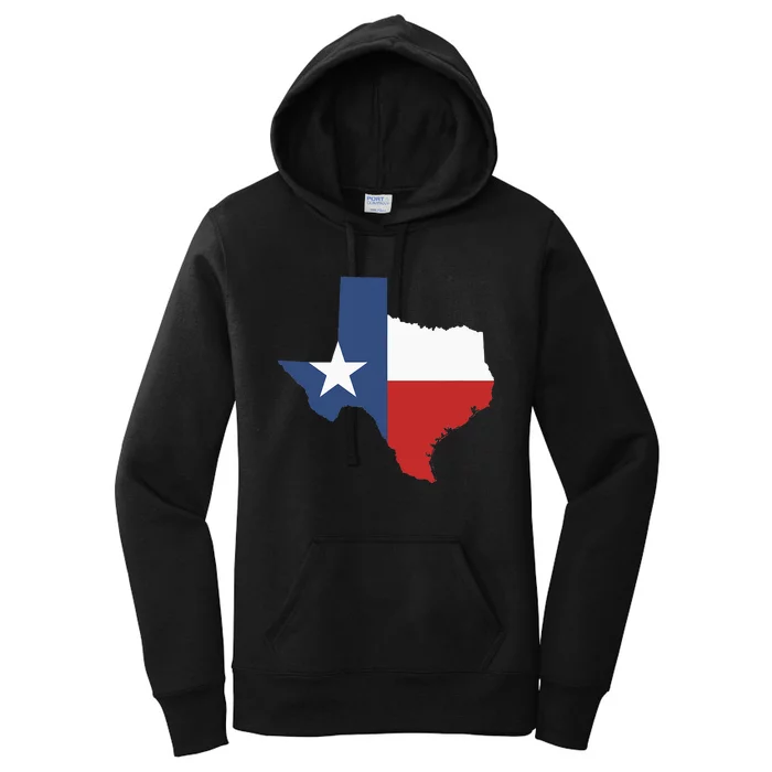 Texas Women Men Texas State Lone Star Flag Map Women's Pullover Hoodie