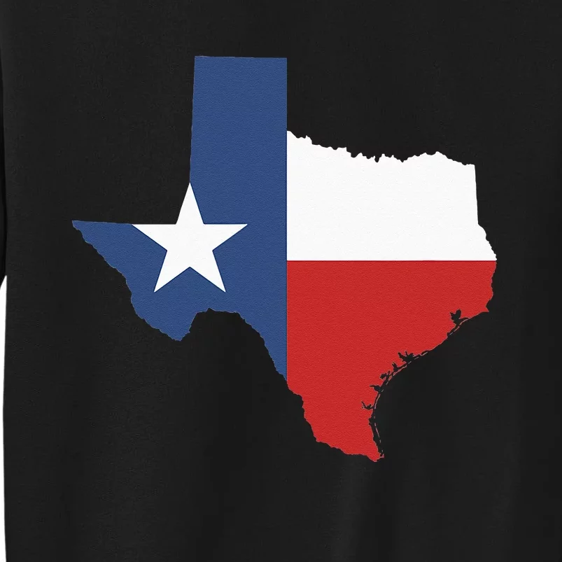 Texas Women Men Texas State Lone Star Flag Map Tall Sweatshirt