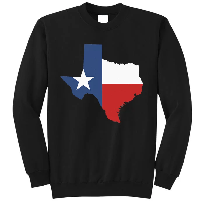 Texas Women Men Texas State Lone Star Flag Map Tall Sweatshirt